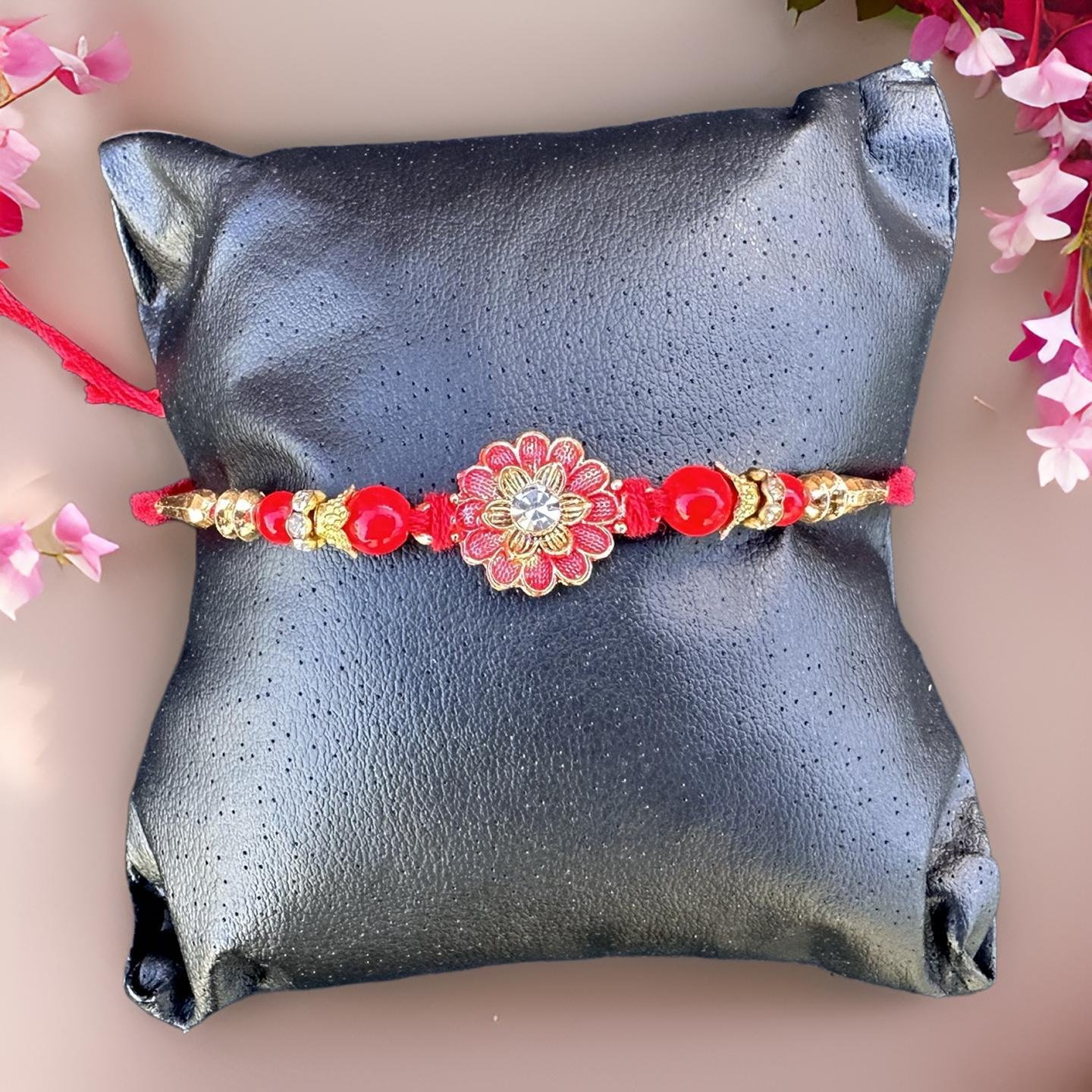 Rakhi - Floral Rakhdi for Brother Bhaiya shipped from Australia Canada USA UK - Image 2