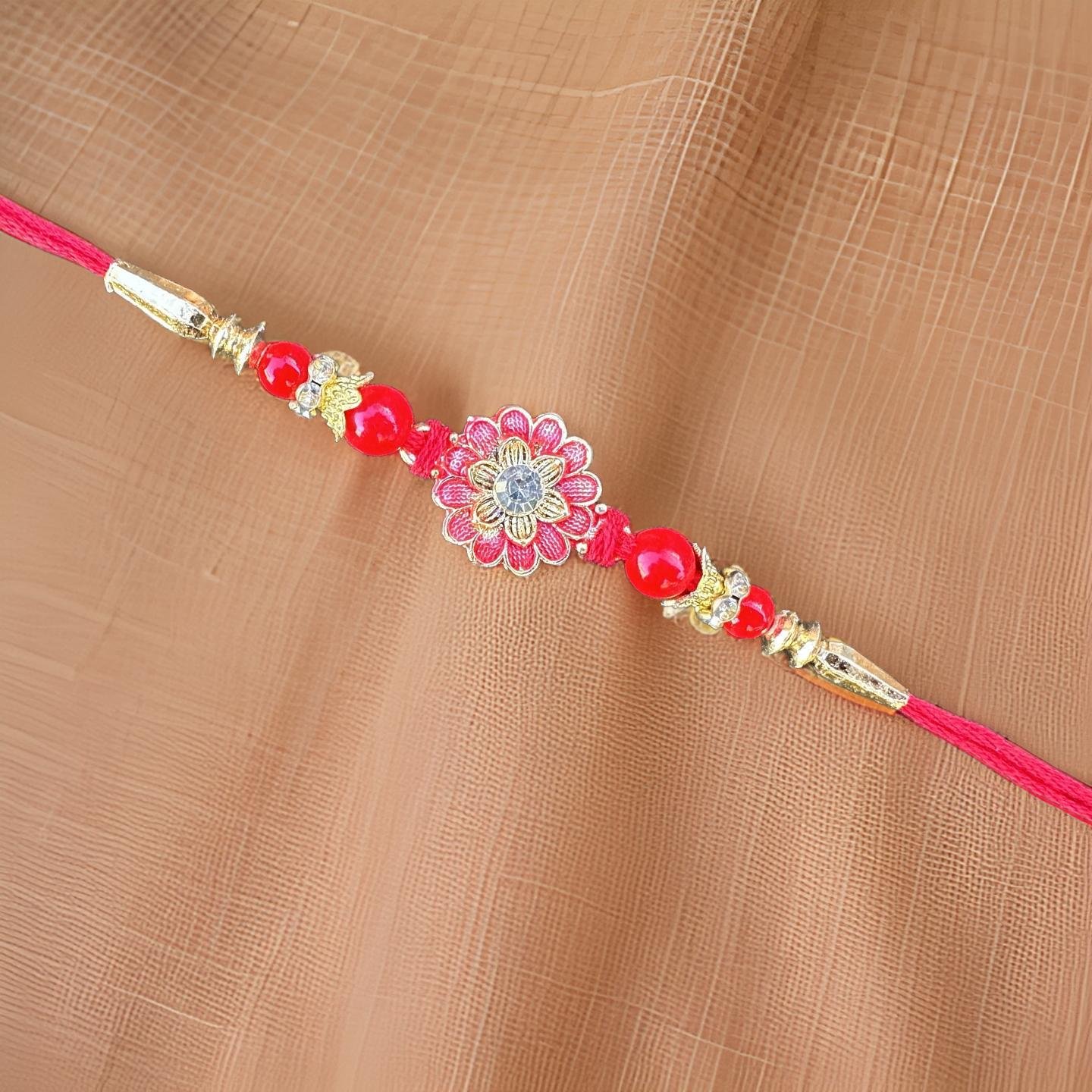 Rakhi - Floral Rakhdi for Brother Bhaiya shipped from Australia Canada USA UK - Image 3