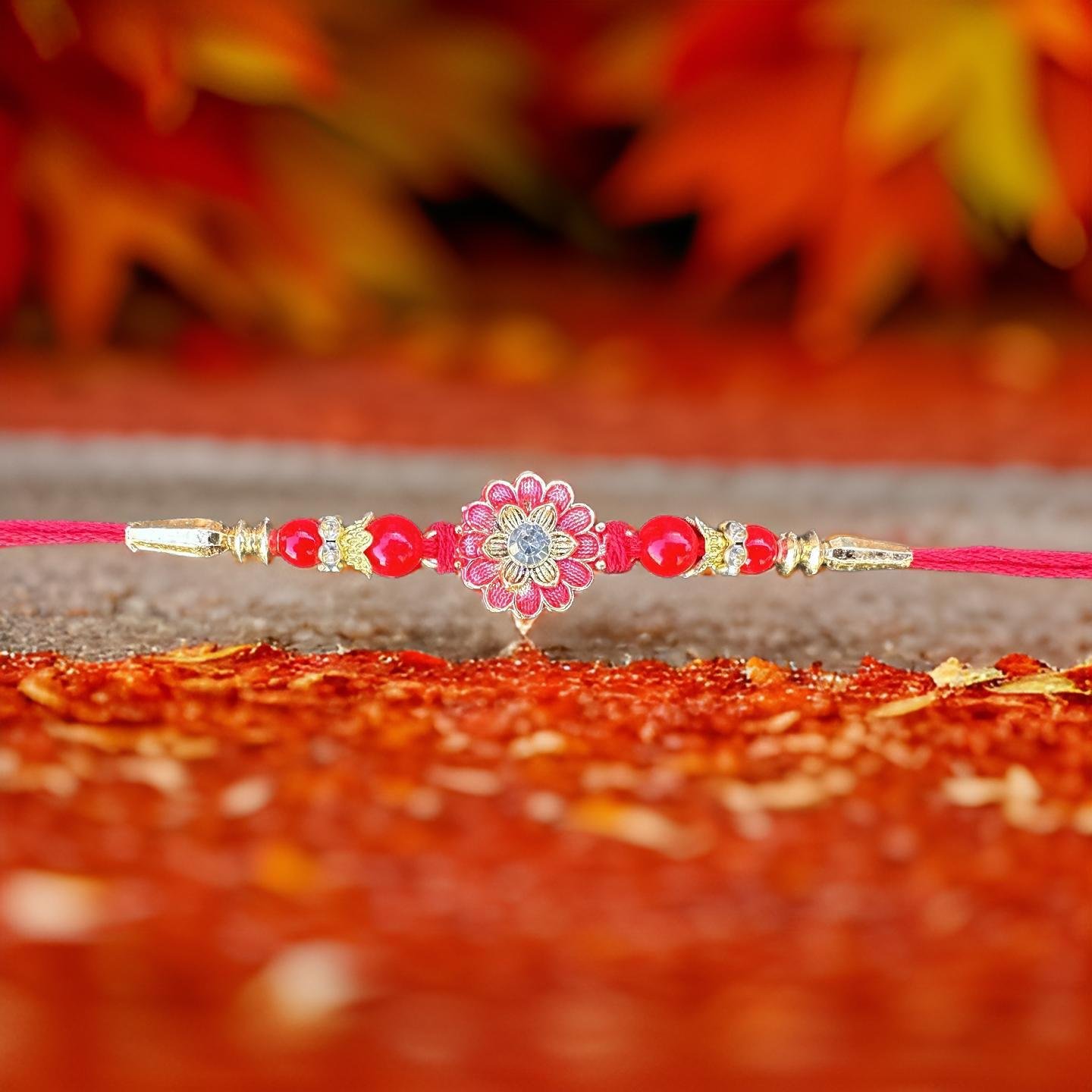 Rakhi - Floral Rakhdi for Brother Bhaiya shipped from Australia Canada USA UK - Image 4