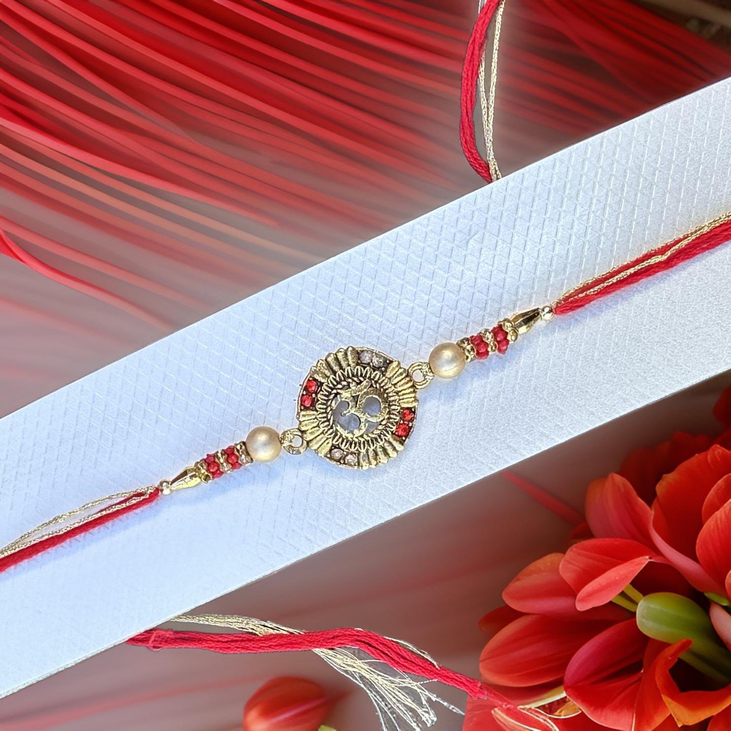 Rakhi - Om Rakhdi for Brother Bhaiya shipped from Australia Canada USA UK - Image 2