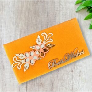 Paisley Flower Bunch Velvet Gift Envelope | Perfect for Marriage, Anniversary, & Birthday