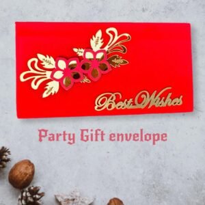 Paisley Flower Bunch Velvet Envelope | Perfect for Marriage, Anniversary & Birthday