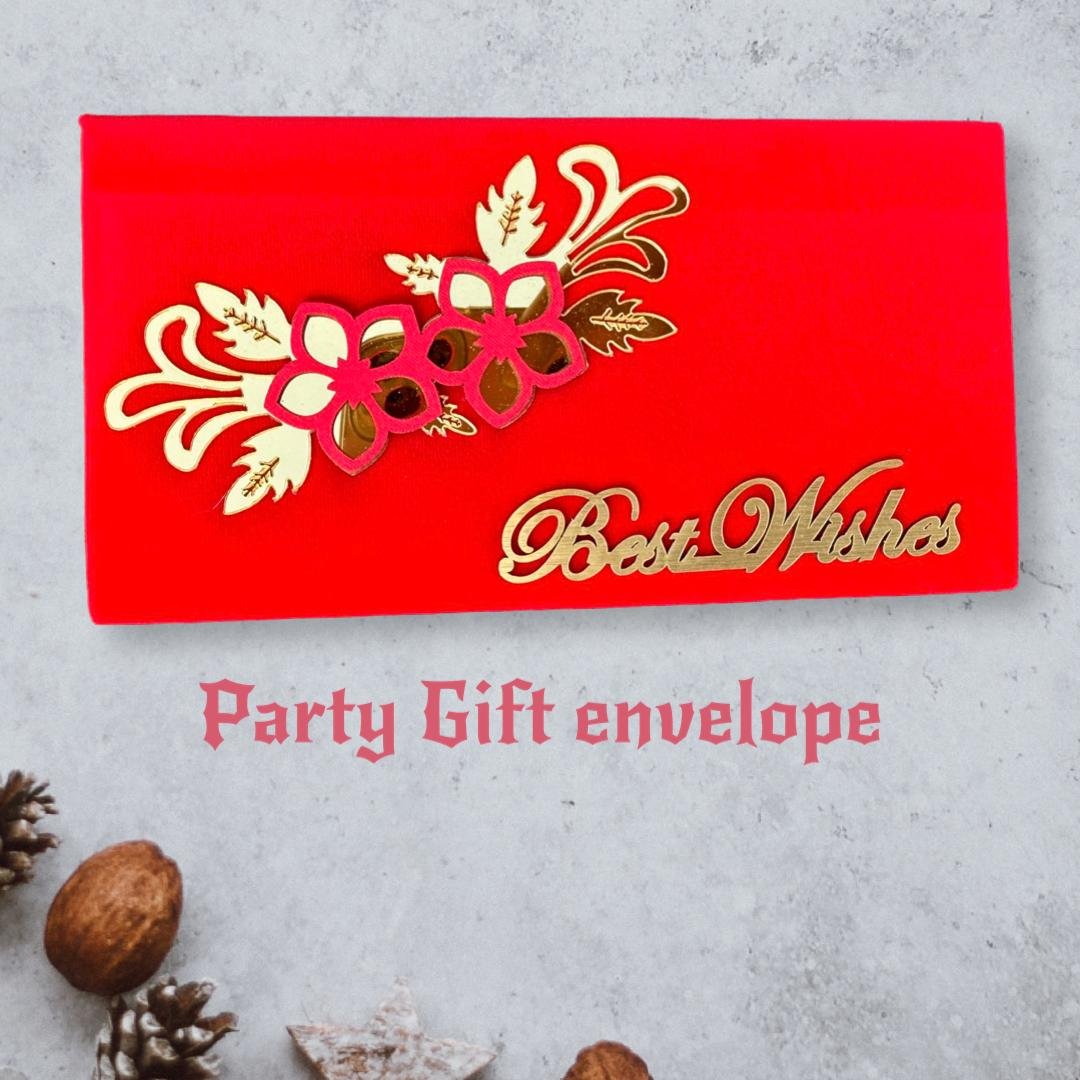 Paisley Flower Bunch Velvet Envelope | Perfect for Marriage, Anniversary & Birthday