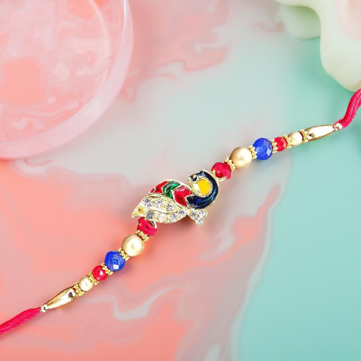 Rakhi - Morpankh Rakhdi for Brother Bhaiya shipped from Australia Canada USA UK - Image 3