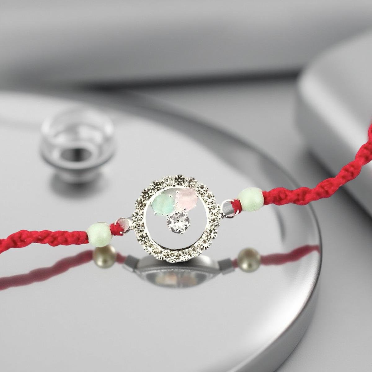 Rakhi - Multi-Stone Rakhdi for Brother Bhaiya shipped from Australia Canada USA UK
