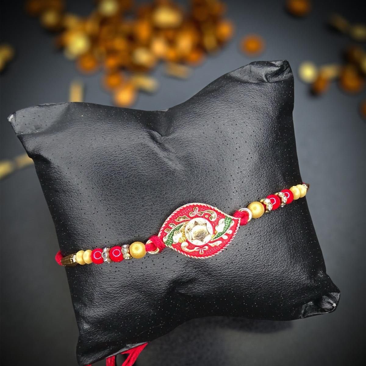 Rakhi - Minakari Rakhdi for Brother Bhaiya shipped from Australia Canada USA UK - Image 3
