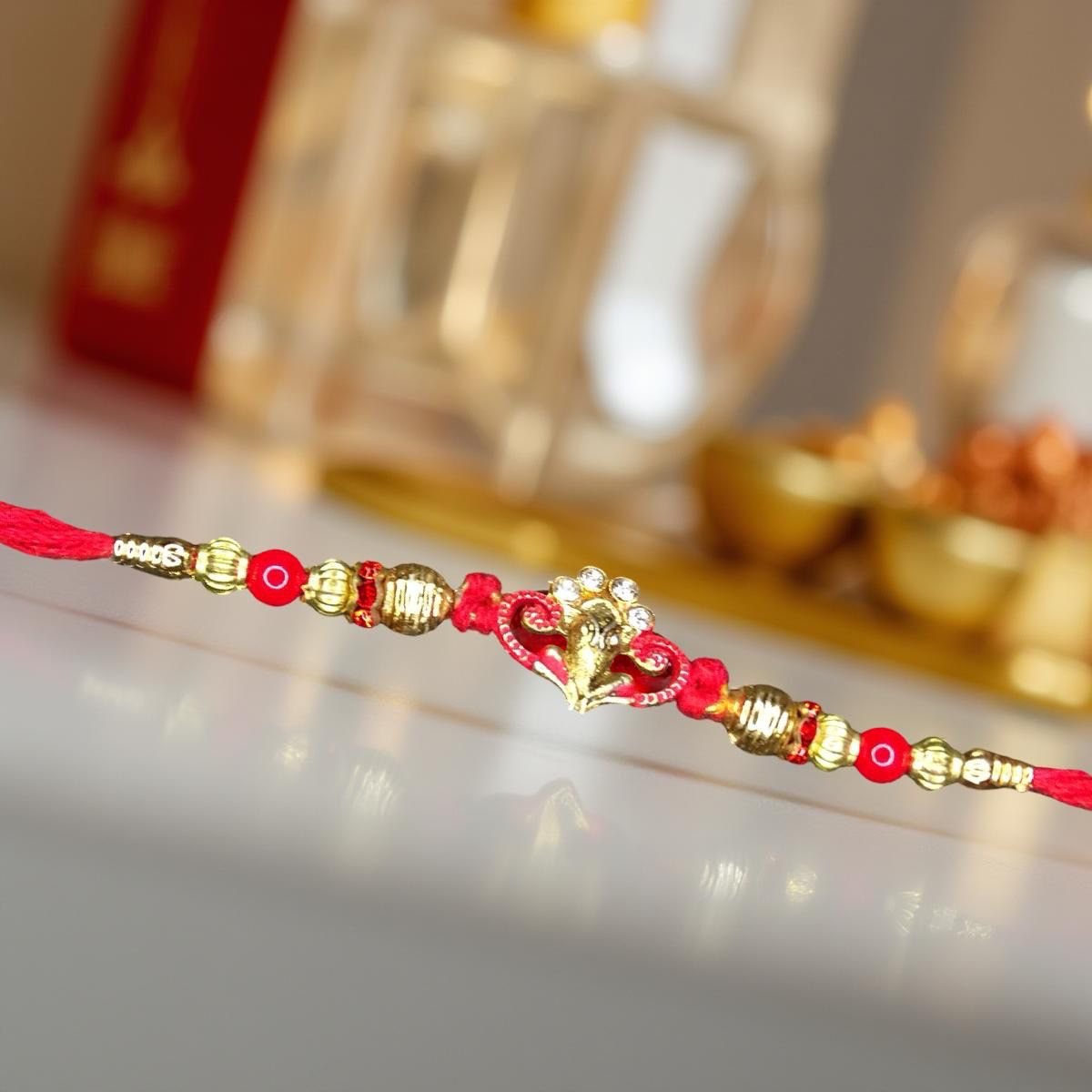 Rakhi - Ganesha Rakhdi for Brother Bhaiya shipped from Australia Canada USA UK - Image 3