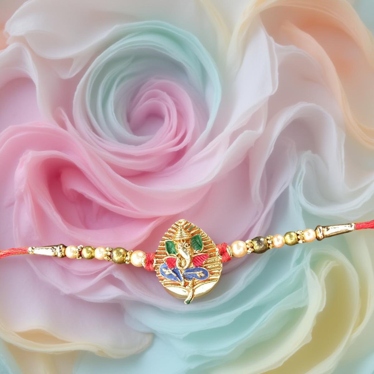 Rakhi - Ganesha Rakhdi for Brother Bhaiya shipped from Australia Canada USA UK - Image 3