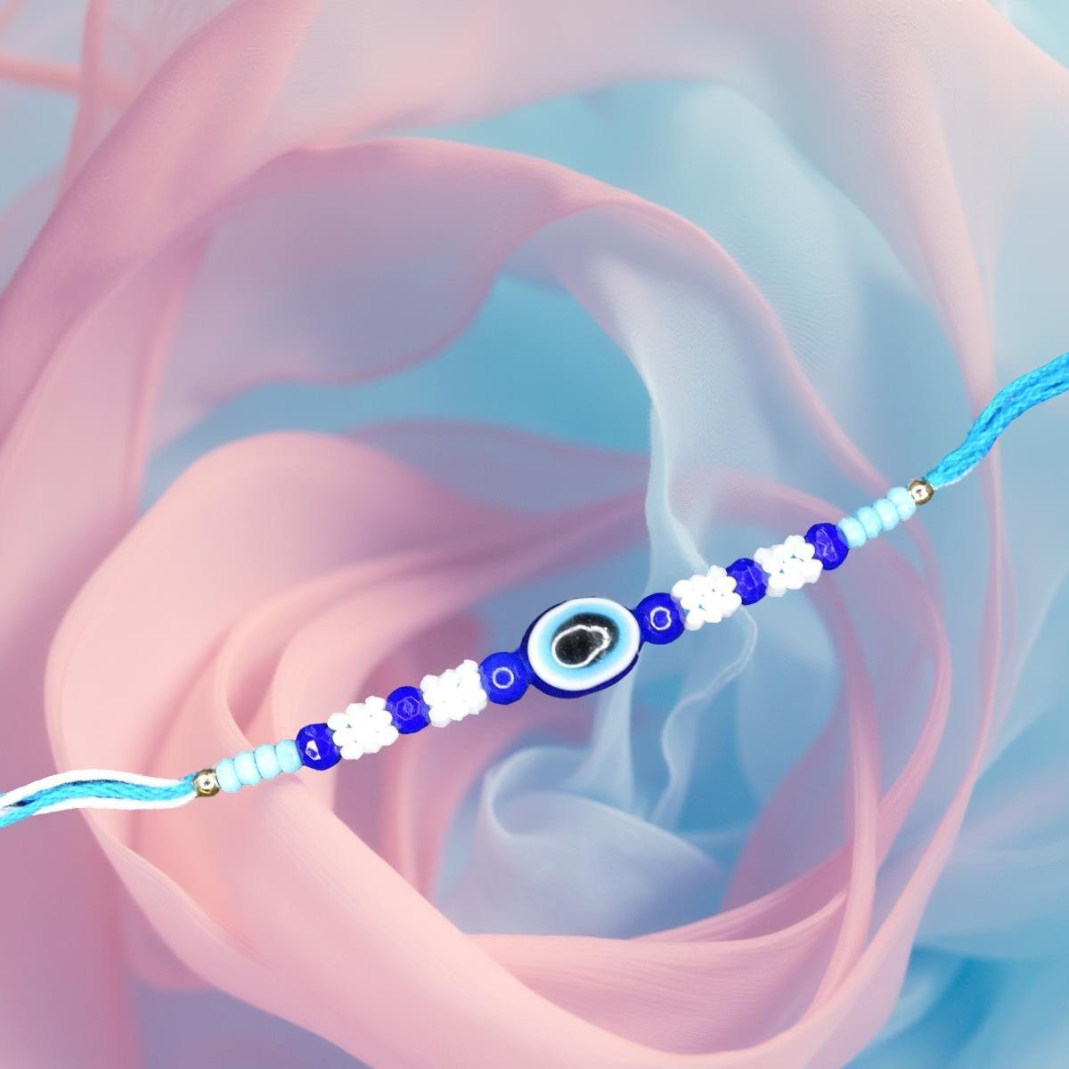 Rakhi - Evil-Eye Rakhdi for Brother Bhaiya shipped from Australia Canada USA UK - Image 2
