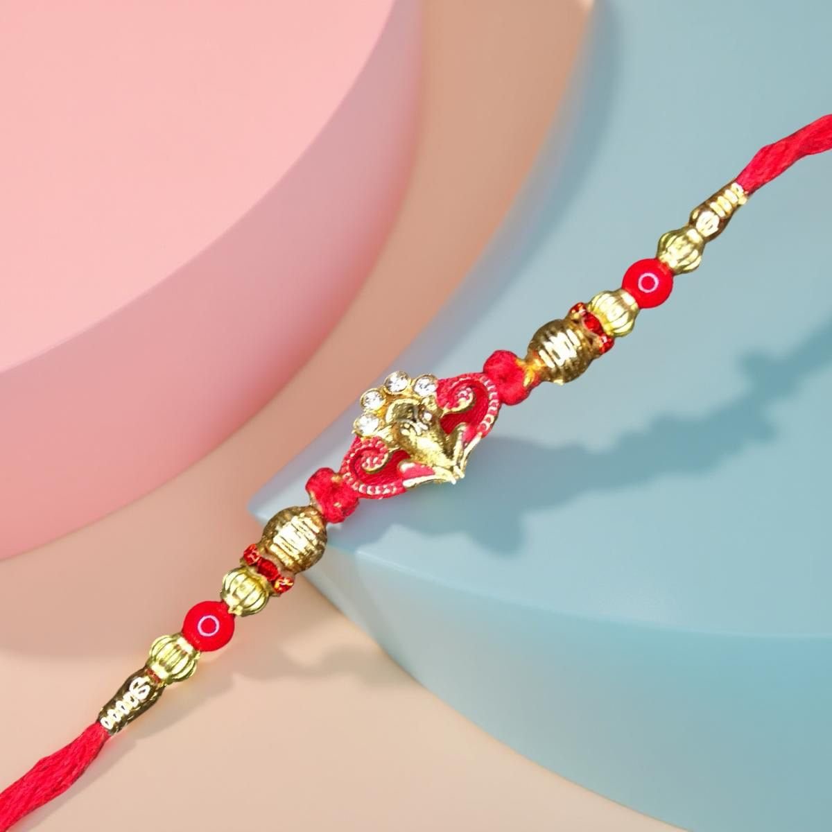 Rakhi - Ganesha Rakhdi for Brother Bhaiya shipped from Australia Canada USA UK - Image 2