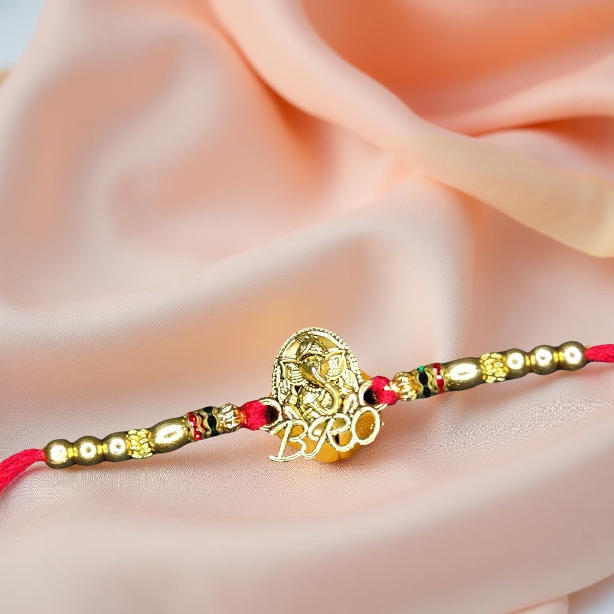 Rakhi - Ganesh Rakhdi for Brother Bhaiya shipped from Australia Canada USA UK - Image 2