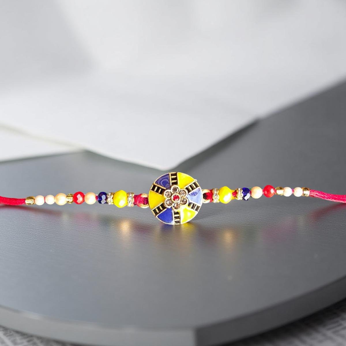 Rakhi - Round Rakhdi for Brother Bhaiya shipped from Australia Canada USA UK - Image 3