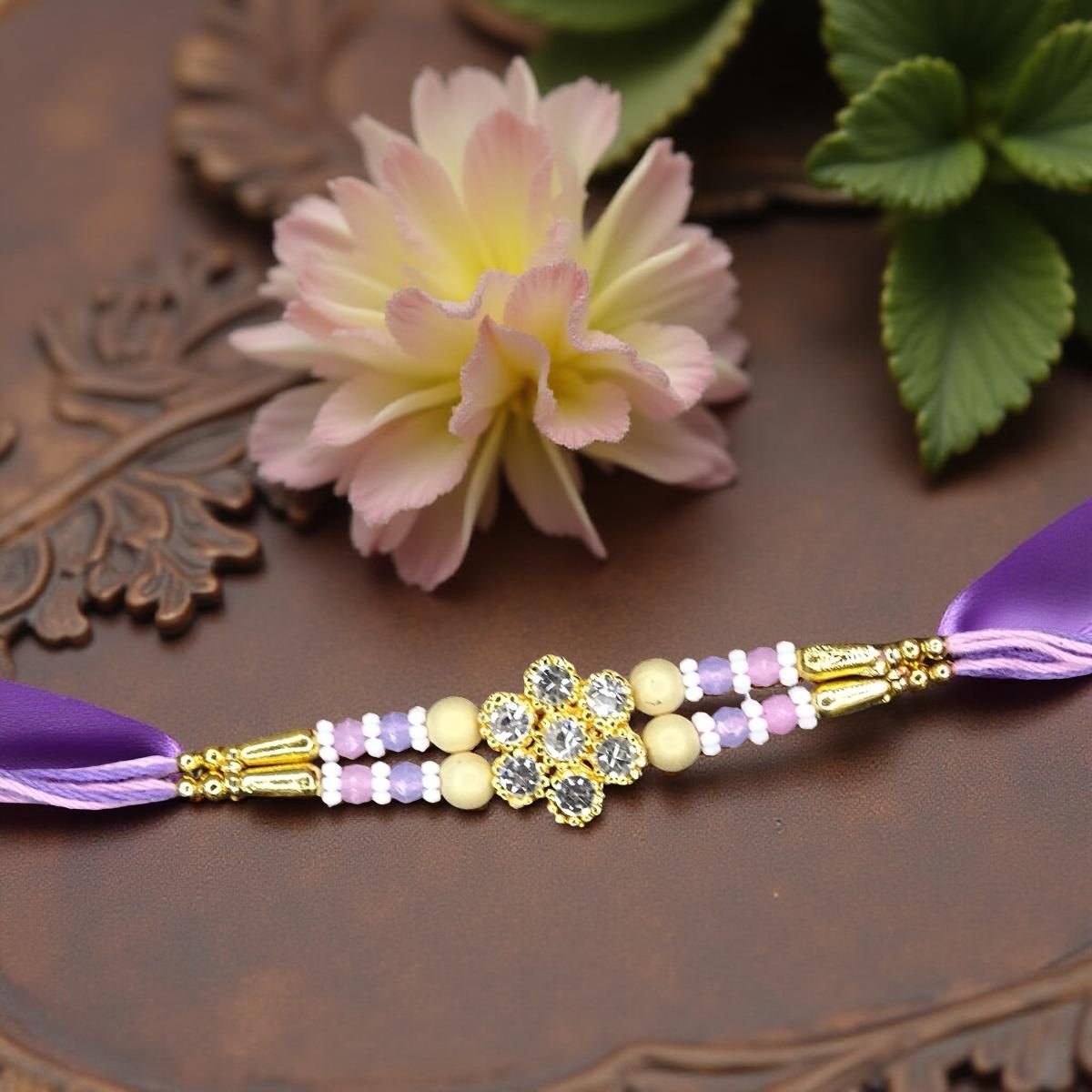 Rakhi - Diamond Rakhdi for Brother Bhaiya shipped from Australia Canada USA UK - Image 2