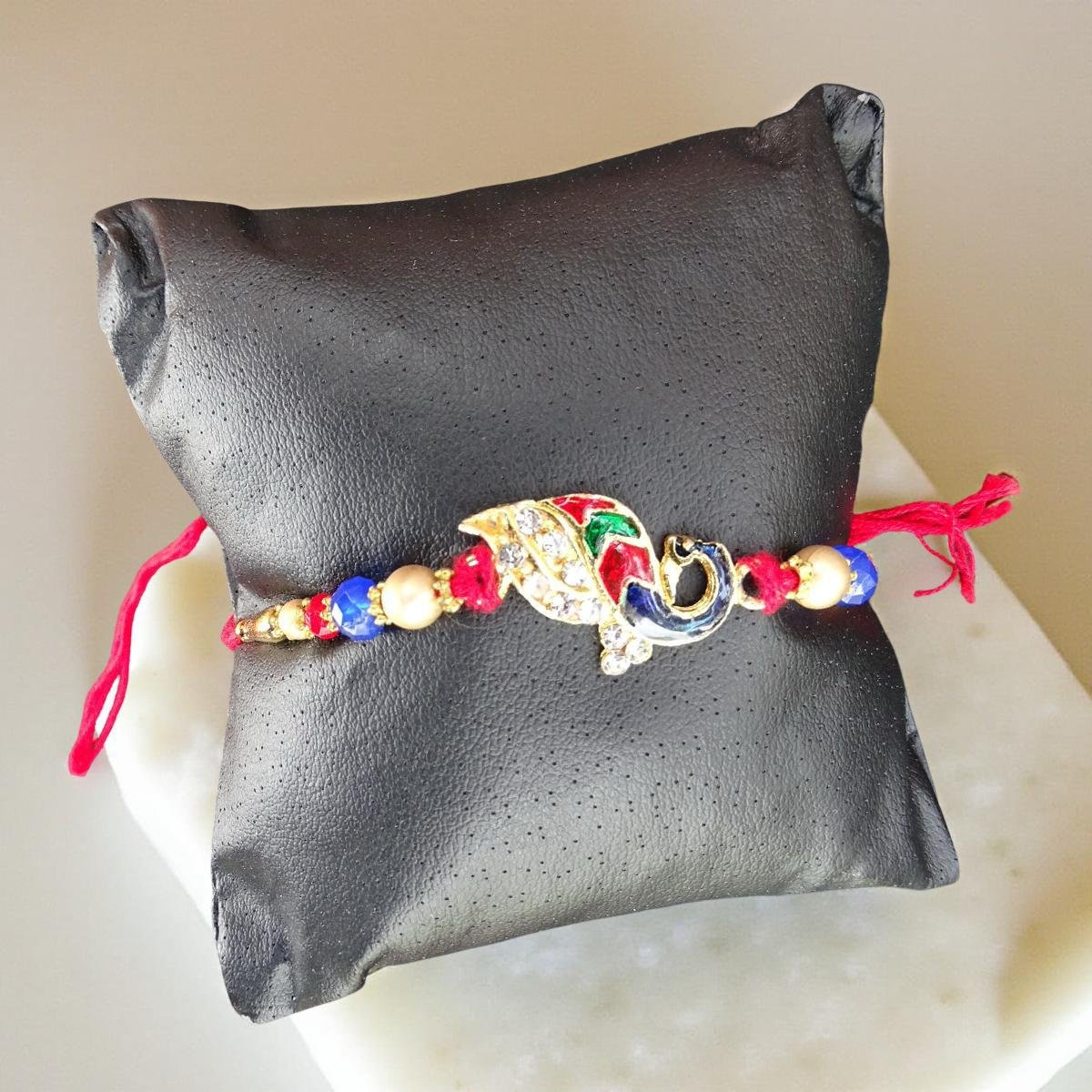 Rakhi - Morpankh Rakhdi for Brother Bhaiya shipped from Australia Canada USA UK - Image 4