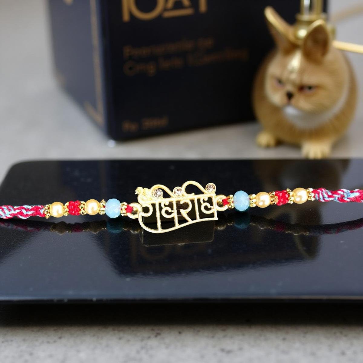 Rakhi - Radhe-Radhe Rakhdi for Brother Bhaiya shipped from Australia Canada USA UK - Image 2
